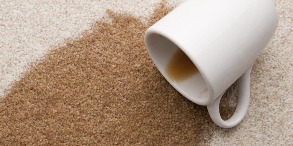 Coffee stain removal from carpet